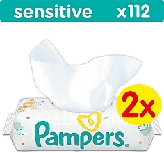 Fragrances, Perfumes, Cosmetics Baby Wet Wipes 'Sensitive', refill 2x56 pcs - Pampers