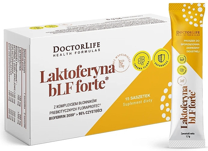 Laktoferyna 100 Dietary Supplement, 15 pcs - Doctor Life Laktoferyna — photo N1