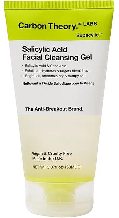 Exfoliating face gel with salicylic acid - Carbon Theory Salicylic Cleansing Facial Cleansing Gel — photo N1