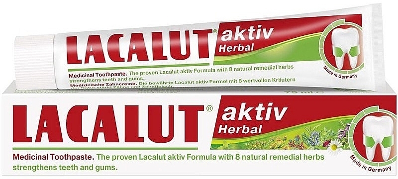 Toothpaste "Active Herbal" - Lacalut Aktiv Herbal Toothpaste — photo N1