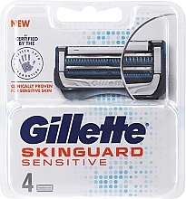 Fragrances, Perfumes, Cosmetics Shaving Razor Refills, 4 pcs. - Gillette SkinGuard Sensitive