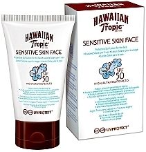 Fragrances, Perfumes, Cosmetics Sun Lotion for Sensitive Face Skin - Hawaiian Tropic Sensitive Skin Face Lotion SPF50