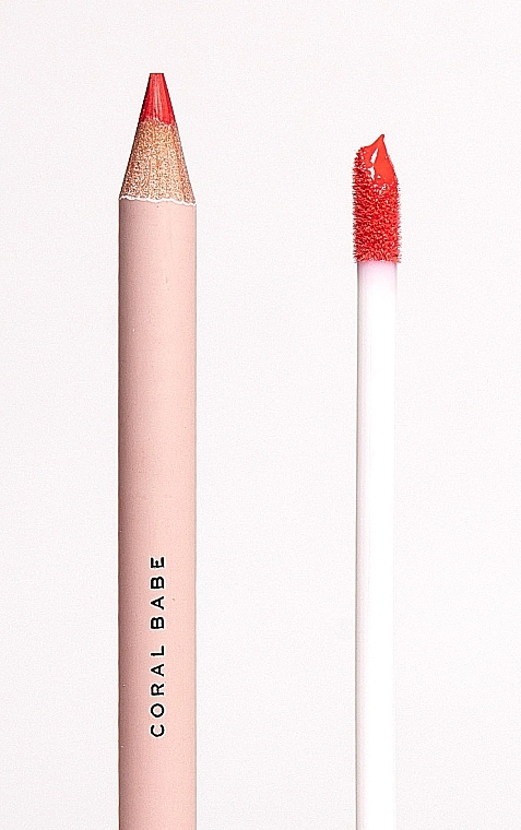 Makeup Revolution Lip Contour Kit Coral Babe (lipstick/3ml + l/pencil/0.8g) - Lip Makeup Set — photo N4
