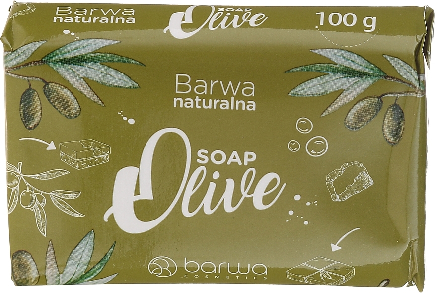 Olive & Shiitake Extracts Soap - Barwa Natural Green Olive Soap — photo N1