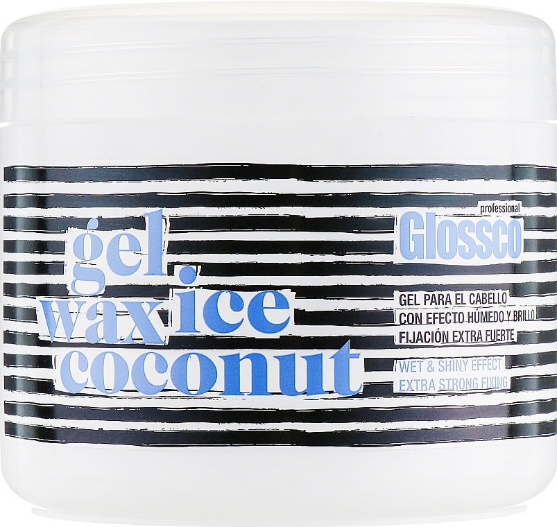 Extra Strong Hold Gel Wax with Coconut Extract - Glossco Gel Wax Ice Coconut — photo N3