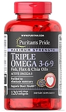 Fragrances, Perfumes, Cosmetics Supplement 'Omega 3-6-9' - Puritan's Pride Triple Omega 3-6-9 Fish, Flax&Chia Oils