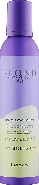 Mousse Conditioner for Blonde, Bleached & Gray Hair - Inebrya Blondesse No-Yellow Mousse Conditioner — photo N7