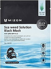 Fragrances, Perfumes, Cosmetics Seaweed Black Sheet Face Mask - Mizon Seaweed Solution Black Mask