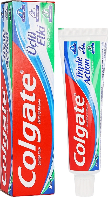 Toothpaste "Triple Action" - Colgate Triple Action Original Mint — photo N3