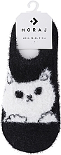 Fragrances, Perfumes, Cosmetics Women Socks, 3 pairs, black with cat - Moraj