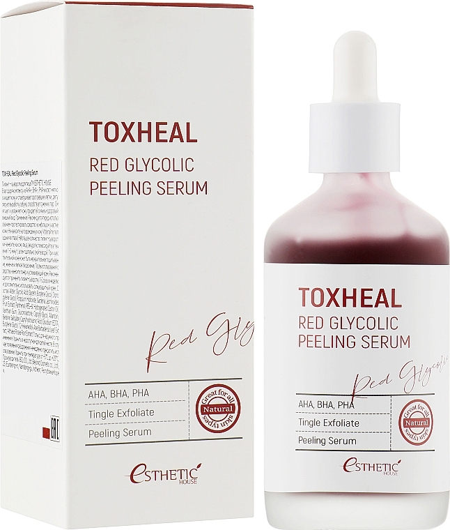 Red Glycolic Peeling Serum - Esthetic House Toxheal Red Glycolic Peeling Serum — photo N2