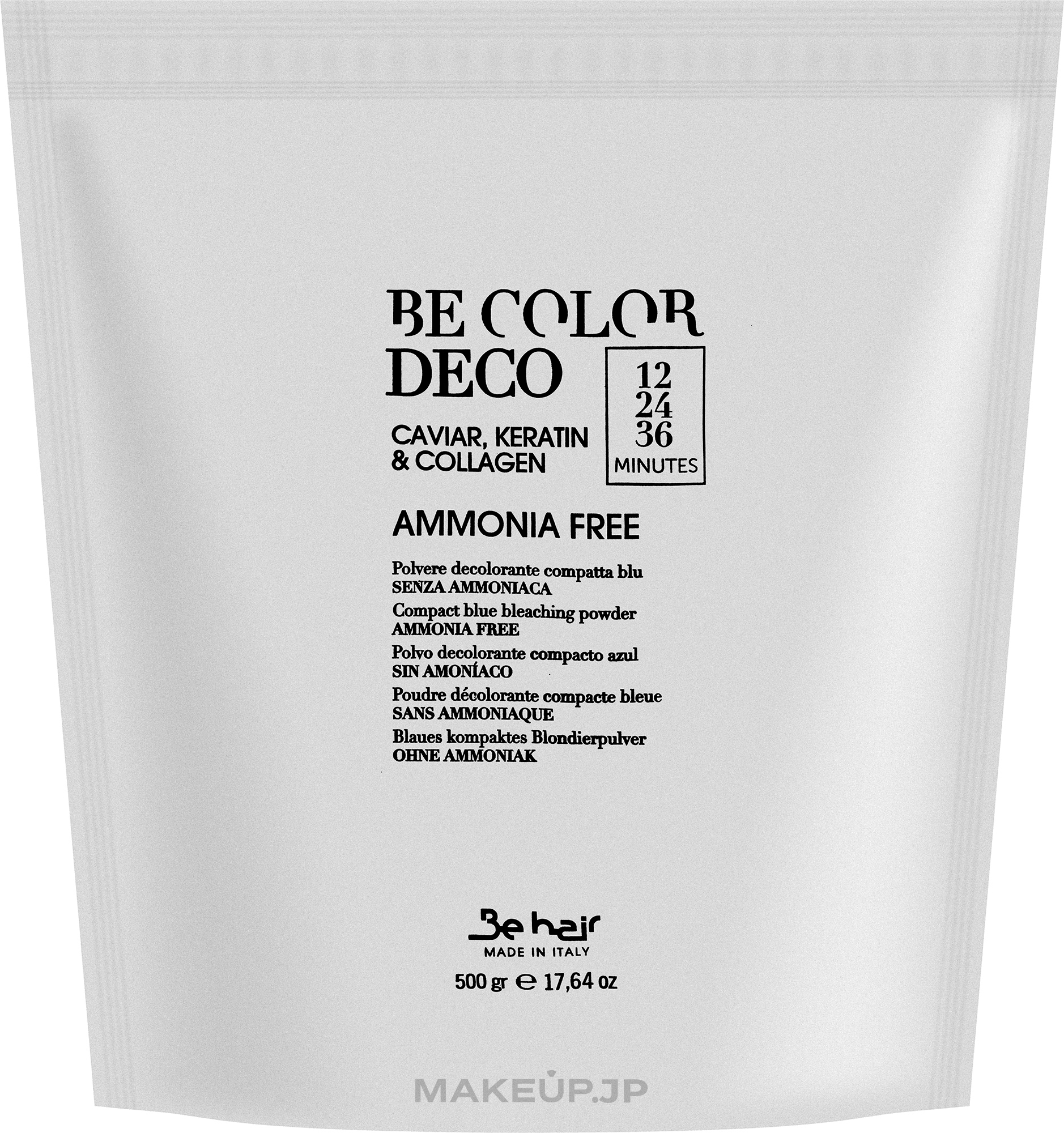 Hair Lightener - Be Color Deco Ammonia Free Brightener 12, 24, 36 Minutes — photo 500 g