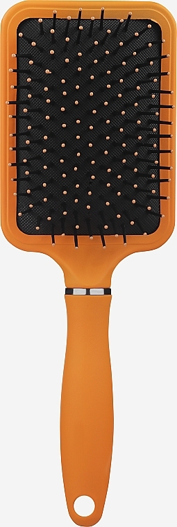 Wide Rectangular Hairbrush with Nylon Bristles, orange - Disna Pharma — photo N1