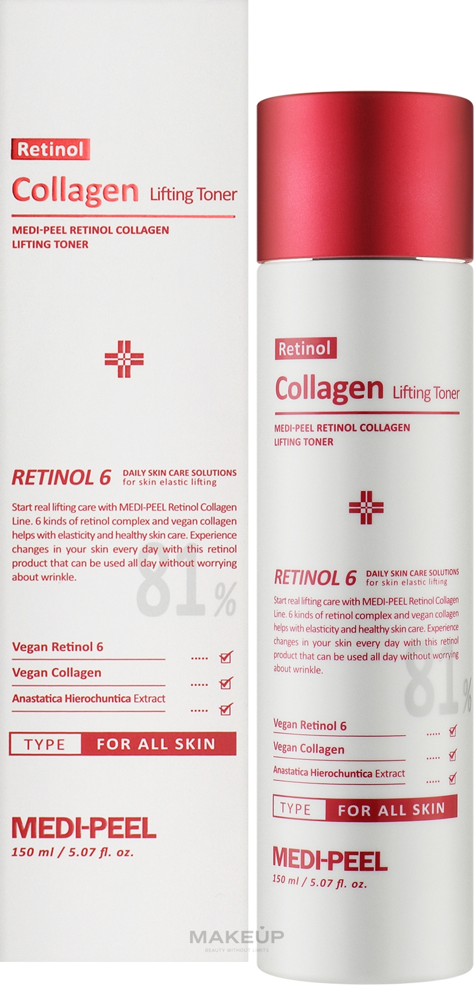 Lifting Face Toner - MEDIPEEL Retinol 6 Collagen Lifting Toner — photo 150 ml