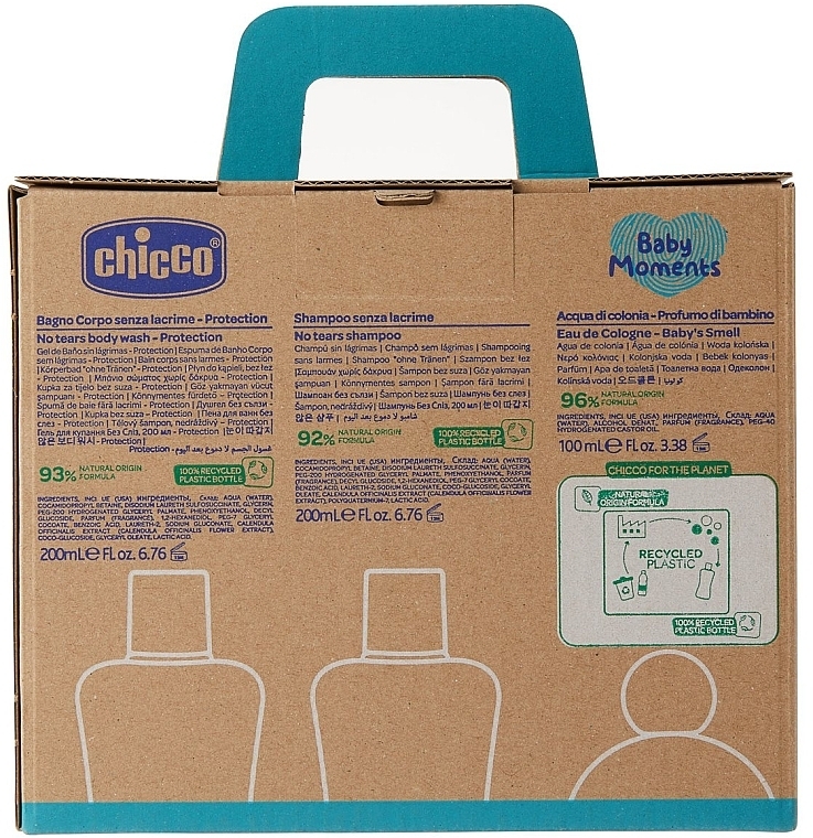 Set - Chicco Baby Moments Set (b/wash/200ml + cologne/100ml + shm/200ml) — photo N2