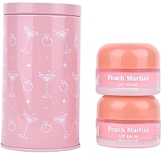Fragrances, Perfumes, Cosmetics Barry M Peach Martini Lip Care Duo In Tin (lip/balm/14g+lip/mask/14g) - Lip Care Set