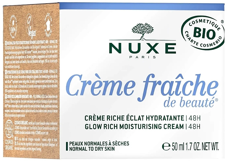 Moisturizing Face Cream - Nuxe Creme Fraiche De Beaute Glow Rich Moisturising Cream 48H — photo N3