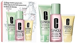 Fragrances, Perfumes, Cosmetics Set - Clinique 3-Step System Type III (soap/30ml + lot/30ml + gel/125ml)