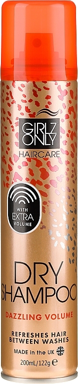 Dry Shampoo for Oily Hair "Dazzling Volume" - Girlz Only Hair Care Dry Shampoo Dazzling Volume — photo N1