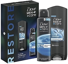 Fragrances, Perfumes, Cosmetics Set - Dove Men+Care Clean Comfort Self Care (deo/150ml + shmp/250ml)