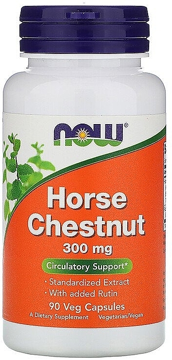 Horse Chestnut Extract, 300 mg - Now Foods Horse Chestnut Veg Capsules — photo N9