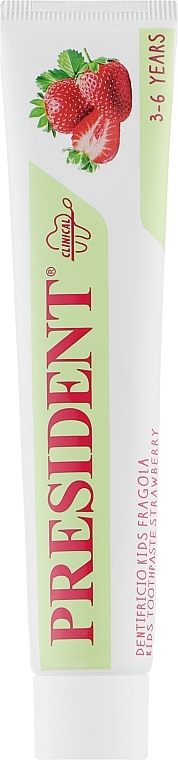 Fluoride Toothpaste "Clinical Kids. Strawberry", 3-6 years - PresiDENT — photo N4