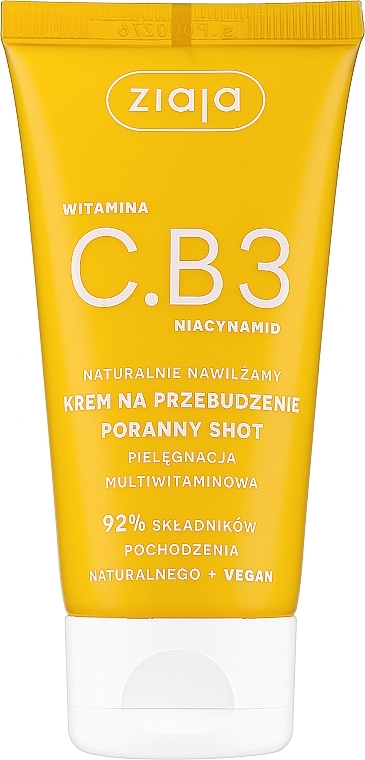 Lightweight Awakening Face Cream - Ziaja Vitamin C.B3 Niacinamide — photo N1