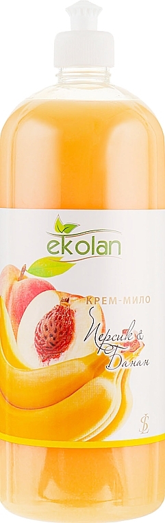 Cream Soap "Peach & Banana", push-pull - Ekolan — photo N1