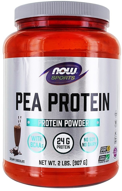 Pea Protein, dutch chocolate - Now Foods Sports Pea Protein Dutch Chocolate — photo N6