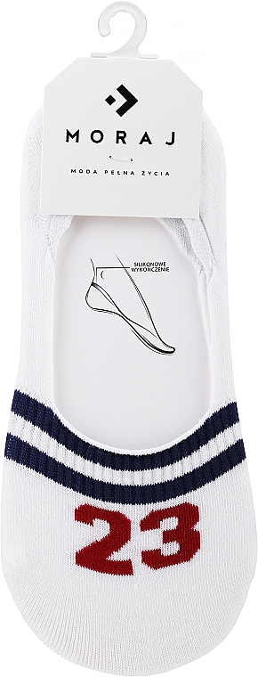 Women Low-Cut Socks, sports motif, white - Moraj — photo N1