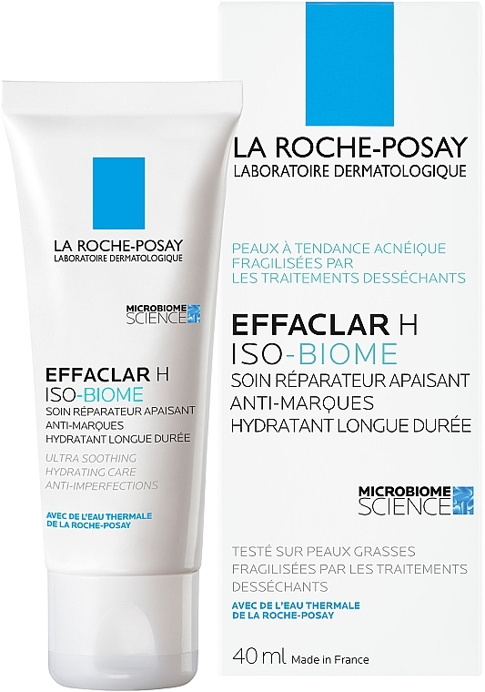 Oily and Problem Skin Repairing & Moisturizing Cream - La Roche-Posay Effaclar H Iso Biome — photo N2