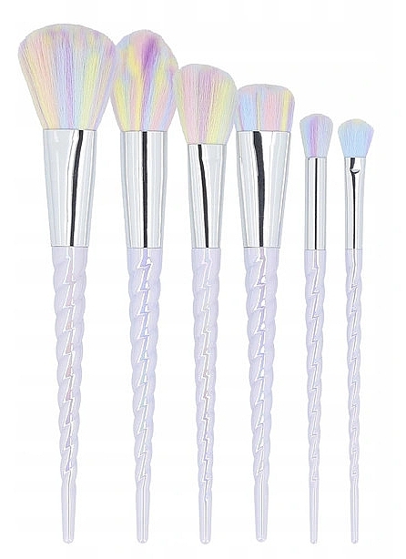 Makeup Brush Set, 6 pcs - Tools For Beauty MiMo Unicorn Pastel Set — photo N1