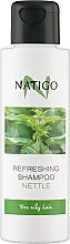 Fragrances, Perfumes, Cosmetics Refreshing Shampoo for Oily Hair 'Nettle' - Natigo Refreshing Shampoo