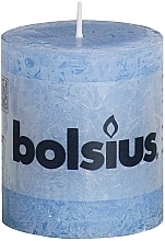 Fragrances, Perfumes, Cosmetics Cylinder Candle, 80/68 mm - Bolsius Pillar Candle Jeans Blue