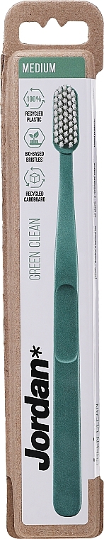 Toothbrush, medium, turquoise-green - Jordan Green Clean — photo N1