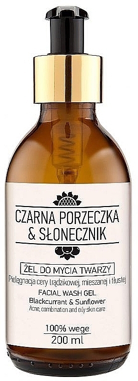 Set - Nova Kosmetyki Czarna Porzeczka & Slonecznik Acne, Combination And Oily Skin Treatment (f/cr/60mlx2 + wash/gel/200ml) — photo N4