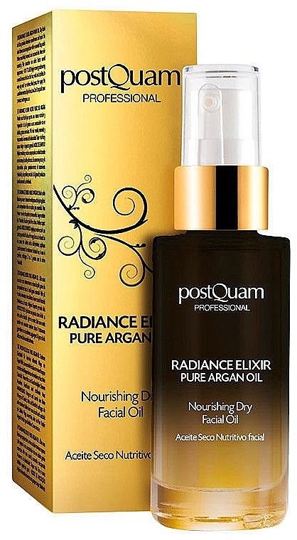 Moisturizing Face Oil - Postquam Radiance Elixir Pure Argan Facial Oil Nourishing Facial Oil — photo N8