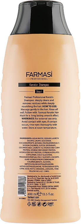 Keratin Shampoo - Farmasi Keratin Therapy Repairing Shampoo — photo N4