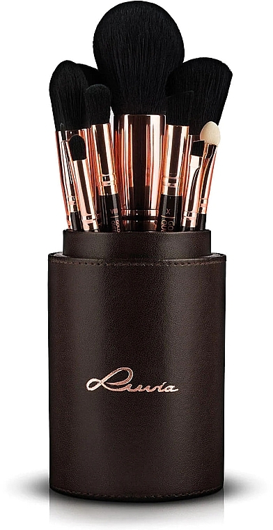 Makeup Brush Set, 15 pcs - Luvia Cosmetics Golden Queen Brush Set — photo N5