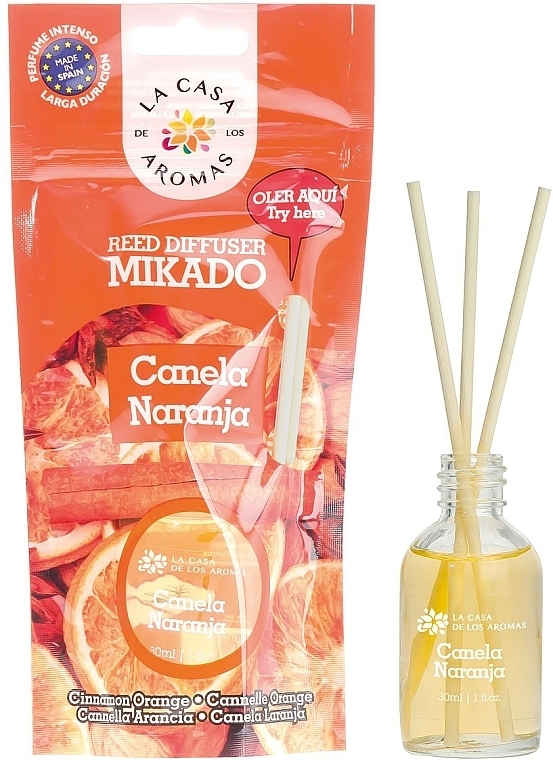 Reed Diffuser "Cinnamon and Orange" - La Casa de Los Aromas Mikado Reed Diffuser — photo N1