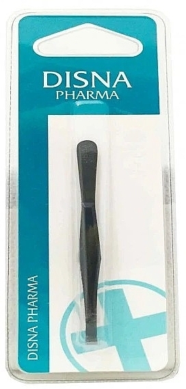 Straight Yyebrow Tweezers 8 cm, black - Disna Pharma — photo N2