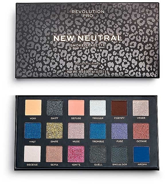 Eyeshadow Palette - Revolution PRO New Neutrals Eyeshadow Smoked Palette — photo N1