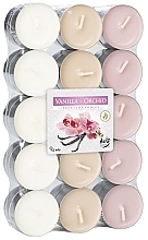 Fragrances, Perfumes, Cosmetics Vanilla & Orchid Tealight Set - Bispol Vanilla-Orchid Scented Candles