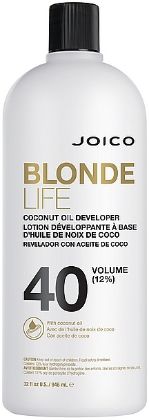 Cream Developer 12% - Joico Blonde Life Coconut Oil Developer 40 Volume — photo N1