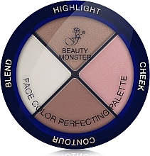 Face Contouring Palette - FFleur Face Color Perfecting Palette — photo N2