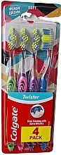 Soft Toothbrush Set, 4 pcs, design 1 - Colgate Twister Design Edition Soft Toothbrush — photo N1