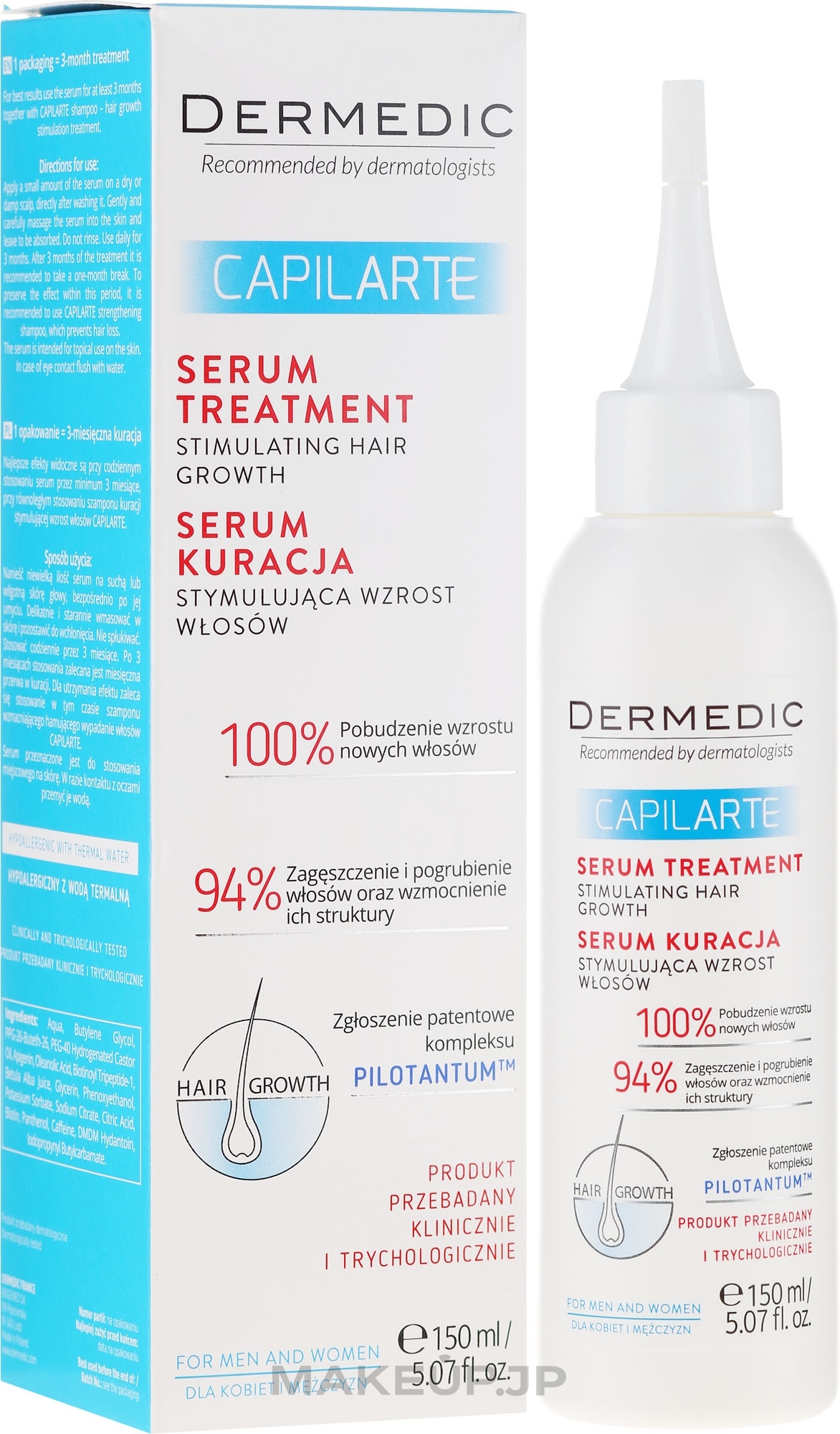 Stimulating & Regenerating Hair Growth Serum - Dermedic Capilarte — photo 150 ml