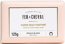 Fragrances, Perfumes, Cosmetics Marseille Gentle Perfumed Soap - Rose Petals - Fer A Cheval Gentle Perfumed Soap Rose Petals