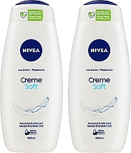 Set - Nivea Creme Soft (sh/gel/2x500ml) — photo N2