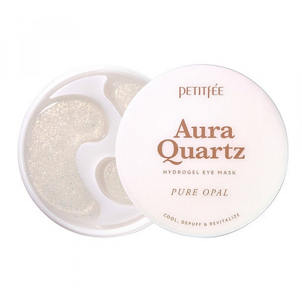 Pearl Protein & Opal Powder Hydrogel Eye Patch - Petitfee&Koelf Aura Quartz Hydrogel Eye Mask Pure Opal — photo N3